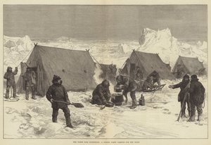 Nordpolsekspeditionen, en slædefest på camping for natten