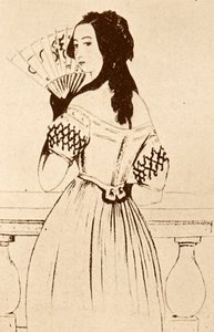 George Sand (tegning) af Alfred de Musset