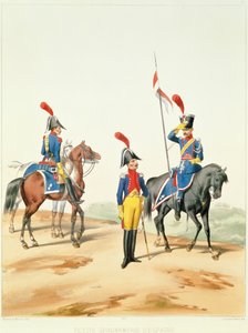 Franske tropper, graveret af Gustave David (1824-91) 1810 af Alfred de after Marbot