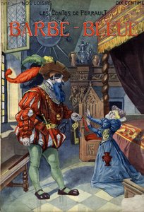 Blåskæg (Blåskæg), Conte af Charles Perrault (1628-1703). Illustration af Vaccari og Carrey i "" Les beaux tales"" samling "" Nos loisirs""" omkring 1910. Privat samling.