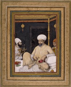 Ali Riza (maler). Sultan Ibrahim Adil Shah II ærer en sufi-helgen, Bijapur, ca. 1620-30, British Museum, London af Ali Riza