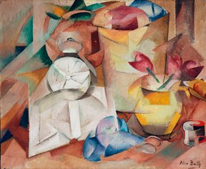 Stilleben med vækkeur, 1913.