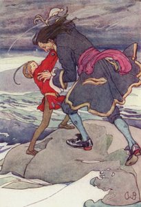 En hård kamp fulgte (farve litho)