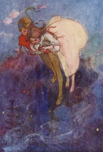 Væk flød de (farve litho)