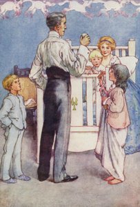Mr. Darling lod kun som om (farve litho) af Alice Bolingbroke (after) Woodward