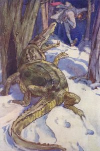 "Krokodillen! Krokodillen!" (farve litho)