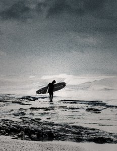 Going in..., 2013 (håndmalet fotografi)