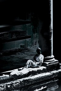 Roman Lady, 2018 (håndmalet fotografi)