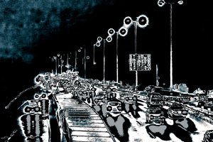 Northbound, 2016 (håndmalet fotografi)