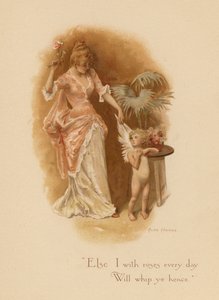 Gamle kærlighedssange: "Else I with roses every day / Will whip ye hence." (farvelitografi) af Alice Havers