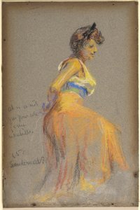 Model i gule farver af Alice Pike Barney