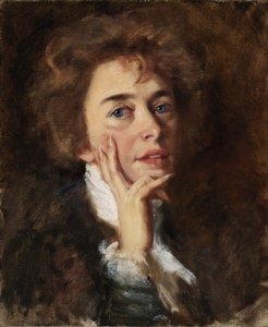 Selvportræt med Jabot af Alice Pike Barney
