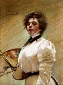 Selvportræt med palette, ca. 1906.