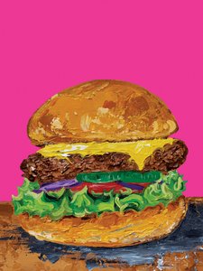 Pop Art-cheeseburger