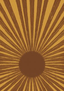 Retro Golden Sunburst af Aliya Putrus