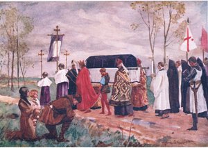 Burial of St Hugh, illustration fra Children