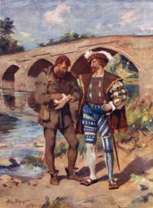 Jock Howieson og Gudemanden fra Ballengeich (farve litho)