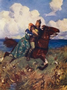 Slaget om fuglene (farvelitografi) af Allan Stewart