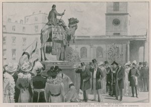 Gordon-statuen for Khartoum, midlertidigt opstillet på St Martin