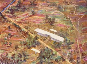 WW1: An Aerial Reconnaissance (farvelitografi) af Allan Stewart