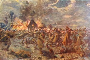 1. verdenskrig: Bajonetangreb fra London Scottish ved Messines, Halloween af Allan Stewart