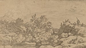 Gedebesætning på en Bakke, sandsynligvis ca. 16451656. af Allart van Everdingen