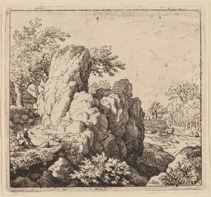 Stor klippe, sandsynligvis ca. 16451656. af Allart van Everdingen