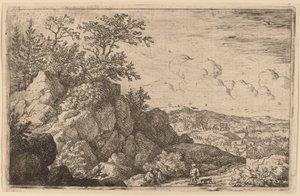 Bonde med sin hund, sandsynligvis ca. 16451656. af Allart van Everdingen