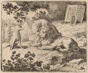 Reynard beskriver de forsvundne skatte, sandsynligvis ca. 16451656. af Allart van Everdingen