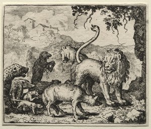 Reynard the Fox: First Complaint of the Wolf. af Allart van Everdingen
