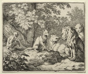 Reynard the Fox: Yderligere falsk vidnesbyrd fra Reynard. af Allart van Everdingen