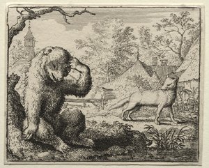 Reynard the Fox: Reynard Chides the Injured Bear af Allart van Everdingen