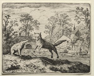 Reynard the Fox: Reynard Doing Penance af Allart van Everdingen