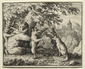 Reynard Ræven: Reynard Udrustet til sin Pilgrimsrejse. af Allart van Everdingen