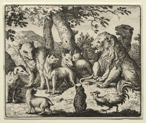 Reynard the Fox: Reynard frikender sig selv af Allart van Everdingen