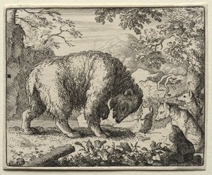 Reynard the Fox: Reynard lover honning til bjørnen af Allart van Everdingen