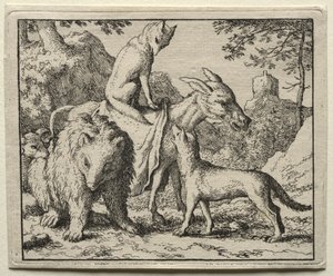 Reynard the Fox: Reynard og hans ledsagere af Allart van Everdingen