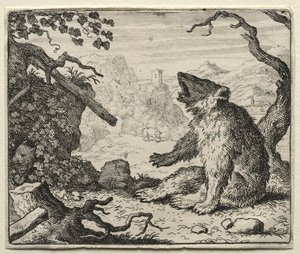 Reynard the Fox: The Bear kalder Reynard til retten af Allart van Everdingen