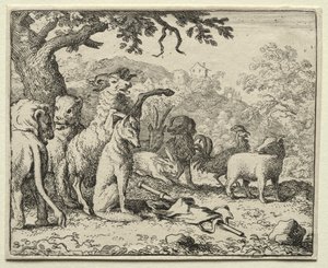 Reynard the Fox: The Benediction Given to Reynard af Allart van Everdingen