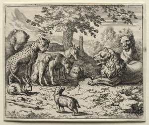 Reynard the Fox: Lions Council. af Allart van Everdingen
