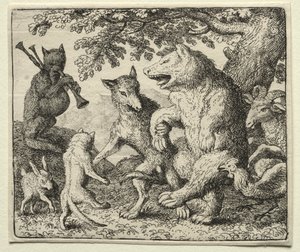 Reynard the Fox: The Wolf and the Bear fejrer deres frihed af Allart van Everdingen