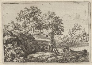 Fiskerhytten, 1600-tallet. af Allart van Everdingen
