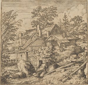 The Hamlet on the Mountain Side, midten af det 17. århundrede., midten af det 17. århundrede. af Allart van Everdingen