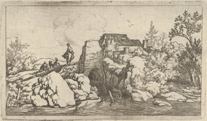 Rytteren på Stenbroen. af Allart van Everdingen