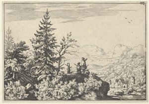De to mænd på bakken, 1600-tallet. af Allart van Everdingen
