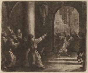 Ulven og klosterklokken, sandsynligvis ca. 16451656. af Allart van Everdingen