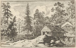 Kvinden ser mod båden, 1600-tallet. af Allart van Everdingen