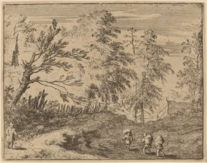 Tre portører, sandsynligvis ca. 16451656. af Allart van Everdingen