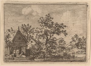 To fade foran et sommerhus af Allart van Everdingen