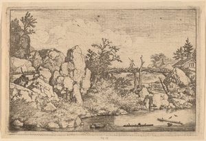 To stammer i vandet, sandsynligvis ca. 16451656. af Allart van Everdingen